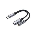 Mu Art Ahşap Veggieg Type-C To 3.5Mm Kulaklık Ve Type-C Şarj Dönüştürücü Adaptör