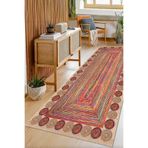 MUA HOME DECOR Hasır desenli dijital baskılı yıkanabilir, yolluk, salon, mutfak, koridor, balkon ve ofis halısı