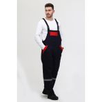Mualta - Bahçıvan Tulumu 16/12 Lacivert Gabardin Askılı İş Tulumu