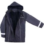 Mualta - Lacivert Reflektörlü Iş Montu - Su Itici Denizci Kabanı - 3XL
