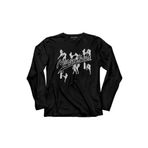 Muay Thai Muaythai Dövüş Uzak Doğu Sanatı Fıght Uzun Kollu Tişört Baskılı T-Shirt Siyah