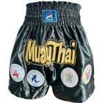 Muay Thai Müsabaka Şortu (Siyah) AR10059 - XL