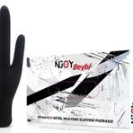 Muayene Small Pudrasız Muayene Eldiveni Njoy Nitril Siyah Eldiven (100 Lü Paket)