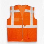 Muayyer Mühendis Tipi Ikaz Yeleği Turuncu L Beden - 2XL - Sarı