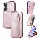 MUBBAR Lüks Çoklu Kart Yuvalı Cüzdan Klipsi Oppo A78 A 78 Reno8 T Reno8T CPH2483 CPH2495 CPH2481 ile Uyumlu Muhafaza Darbeye Dayanıklı Deri Kılıf Koruyucu Kabuk (Rose Altın, Oppo A78)