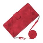 MUBBAR Moda Kart Yuvası Cüzdan Klipsi Oppo Reno 7Z 7Lite 8Lite 7 Z 8 Lite Reno8Lite 5G CPH2343 CPH2343 CPH2343 Uzun Kordon Telefon Çantaları Stand Tutucu (Kırmızı, Oppo Reno 7Z 5G)