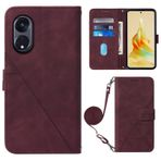 MUBBAR Oppo Reno 8T Reno8 T A1 Pro A1Pro A1Pro 5G CPH2505 PHQ110 Kart Yuvası Cüzdan Klipsi Kaymaz Stand Tutucu (Şarap Kırmızısı, Oppo A1 Pro 5G) ile Uyumlu Düz Renk Düşme Önleyici Telefon Kılıfı
