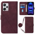 MUBBAR Xiaomi Redmi Note 12 Pro Plus Explorer Note12Pro+ Note12Explorer 5G 22101316UCP 22101316UG Cüzdan Klipsli Tutucu (Şarap Kırmızısı, Redmi Note 12Pro+ 5G) ile Uyumlu Düşmeye Karşı Telefon Kılıfı