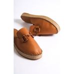 Mubiano 23084-TB Taba Hakiki Deri Kadın Espadril Sandalet