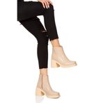 Mubiano 507-n Kadın Nude Kalın Topuk Kısa Bot&bootie, Nude, 40