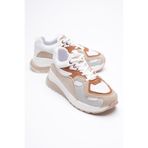 mubiano Avira Kadın Beyaz Taba Kalın Tabanlı Spor Ayakkabı Sneakers, 37