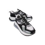 mubiano Avira Kadın Gri Siyah Kalın Tabanlı Spor Ayakkabı Sneakers, 37
