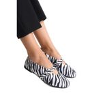 Mubiano Collection Kadın Bant Detaylı Hakiki Deri Babet Zebra - Mcrgn8035 - Zbr, Zebra, 36
