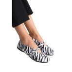 Mubiano Collection Kadın Bant Detaylı Hakiki Deri Babet Zebra - Mcrgn8035 - Zbr, Zebra, 38