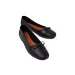 Mubiano Collection Kadın Hakiki Deri Babet Siyah-mcmng2277-s, Siyah, 38