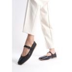 Mubiano Collection Kadın Hakiki Deri Babet Siyah -mcmng24450-s, Siyah, 39