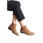 Mubiano Collection Kadın Lastik Detaylı Kısa Süet Bot&bootie Taba - Mcsdt036 - Tb, Taba, 36