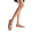 Mubiano Collection Kadın Taşlı Süet Babet Nude - Mcrgn8032 - N, Nude, 36