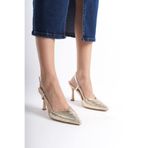 Mubiano Collection Kadın Topuklu Hakiki Deri Stiletto & Ayakkabı Dore -mcbrg5738-dr, Dore, 37