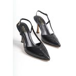Mubiano Collection Kadın Topuklu Hakiki Deri Stiletto & Ayakkabı Siyah -mcbrg5738-s