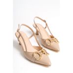 Mubiano Collection Mubiano Hakiki Deri Collection Kadın Topuklu Stiletto & Ayakkabı Nude -MCBRG5793-N