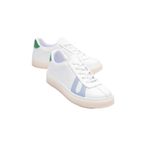 mubiano Kadın Hakiki Deri Beyaz Mavi Yeşil Spor Ayakkabı Sneakers Casper, 37