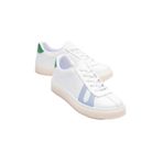 mubiano Kadın Hakiki Deri Beyaz Mavi Yeşil Spor Ayakkabı Sneakers Casper, 38