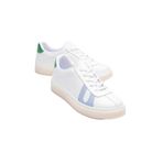 mubiano Kadın Hakiki Deri Beyaz Mavi Yeşil Spor Ayakkabı Sneakers Casper, 39