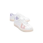 mubiano Kadın Hakiki Deri Beyaz Pudra Lila Spor Ayakkabı Sneakers Casper, 37