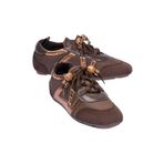 Mubiano Kadın Sneaker Bronz Detaylı Lastik Bağcıklı Günlük Spor Ayakkabı Zinya Kahverengi, Kahverengi/Bronz, 37