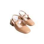Mubiano Mbbtr402-n Kadın Arkası Açık Küt Burun Nude Sandalet & Babet, Nude, 39