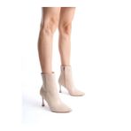 Mubiano Mbhrnd801n-kadın Ince Topuklu Sivri Burun Nude Kısa Bot & Bootie, Nude, 39