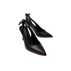 Mubiano Mbhsn8082-s Kadın Arkası Lastikli Fiyonk Detay Siyah Stiletto & Topuklu Ayakkabı, Siyah, 38
