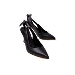 Mubiano Mbhsn8082-s Kadın Arkası Lastikli Fiyonk Detay Siyah Stiletto & Topuklu Ayakkabı, Siyah, 39