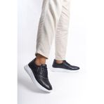Mubiano Mbknt2090-lcv Erkek Hakiki Deri Lacivert Sneaker & Spor Ayakkabı, Lacivert, 42