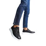 Mubiano Mbknt2090-s Erkek Hakiki Deri Siyah Sneaker & Spor Ayakkabı, Siyah, 42