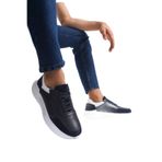 Mubiano Mbkry028-lcv Erkek Hakiki Deri Lacivert Sneaker & Spor Ayakkabı, Lacivert, 43