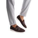 Mubiano Mbkry105-kh Erkek Hakiki Deri Toka Detay Kahverengi Loafer, Kahverengi, 42