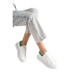 Mubiano MBMKQ200-BY Kadın Kalın Taban Beyaz/yeşil Sneaker & Spor Ayakkabı - 37 - Beyaz - Yeşil