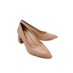 Mubiano Mbmts21-n Nude Hakiki Deri 5.5 Cm Kalın Topuklu Kadın Topuklu Ayakkabı, Nude, 38