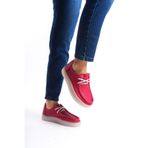 Mubiano Mbmtt401-fs Kadın Hakiki Deri Kalın Taban Bağcık Detay Fuşya Loafer, Fuşya, 41