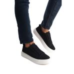 Mubiano Mbnbkm3-s Erkek Hakiki Nubuk Deri Siyah Sneaker & Spor Ayakkabı, Siyah, 44