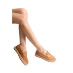 Mubiano Mbsvk23a001-tb Kadın Hakiki Deri Taba Espadril & Babet, Taba, 40