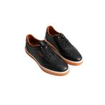 mubiano Navro Erkek Siyah Hakiki Deri Casual Sneaker Ayakkabı, 40