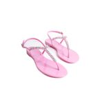 Mubiano Summer Kadın Jelly Mat Pudra Taş Detay Düz Sandalet-mstb7070-pd, Pudra, 36