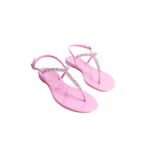 Mubiano Summer Kadın Jelly Mat Pudra Taş Detay Düz Sandalet-mstb7070-pd, Pudra, 39
