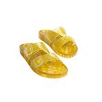 Mubiano Summer Kadın Jelly Şeffaf Altın Sim Düz Terlik-mstb165-sas, Altın/Sim, 38