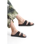 Mubiano Summer Kadın Jelly Şeffaf Siyah Sim Düz Terlik-mstb165-sss, Siyah/Sim, 39