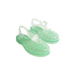 Mubiano Summer Kadın Jelly Toka Detay Şeffaf Yeşil Sim Düz Sandalet-mstb844-sys, Yeşil/Sim, 40