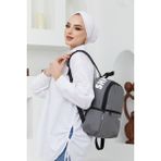 Mubo Günlük Sırt Çantası Su Geçirmez Unisex Okul Spor Kullanım - Füme